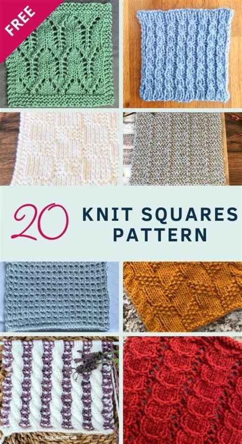 20 Free Fall Knit Blanket Squares .